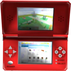 Red Handheld Gaming Console