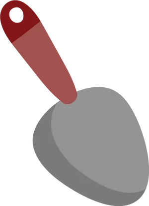 Red Handled Flat Shovel Icon PNG image