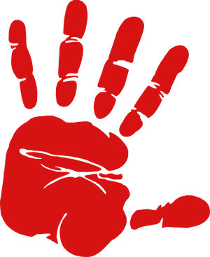 Red Handprint Graphic