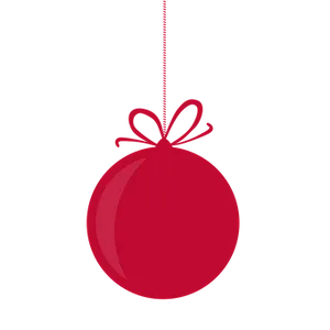 Red Hanging Ornament Vector PNG image