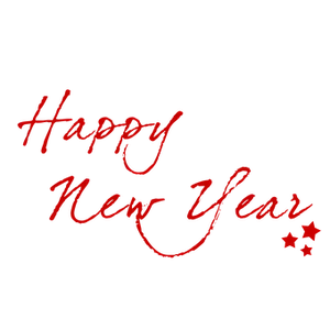 Red Happy New Year Greeting PNG