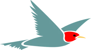 Red Headed Bird Illustration