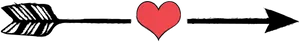 Red Heart Arrow Transparent Background PNG image