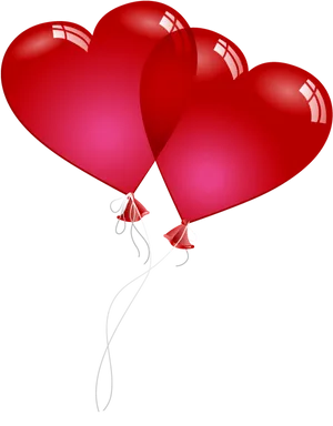 Red Heart Balloons Clipart