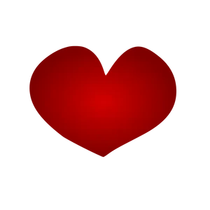 Red Heart Black Background PNG