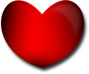 Red Heart Black Background