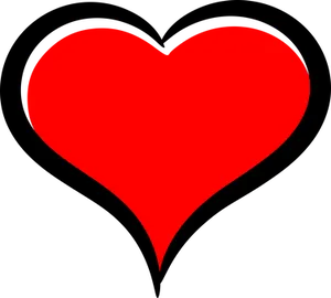 Red Heart Black Background