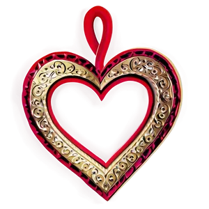 Red Heart Border PNG Jqf