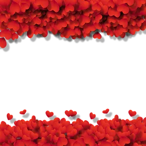 Red Heart Confetti Black Background