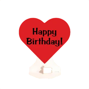 Red Heart Happy Birthday Balloon PNG image