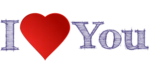 Red Heart I Love You Graphic