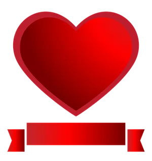 Red Heart Icon Banner