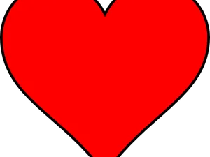 Red Heart Icon Simple Graphic PNG