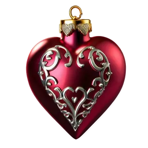 Red Heart Ornament PNG Ppt PNG