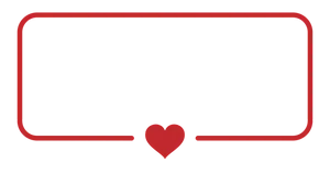 Red Heart Outline Frame