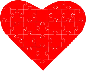 Red Heart Puzzle Pattern