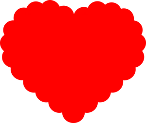 Red Heart Shape Graphic PNG image