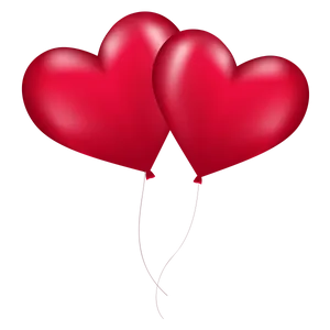 Red Heart Shaped Balloons