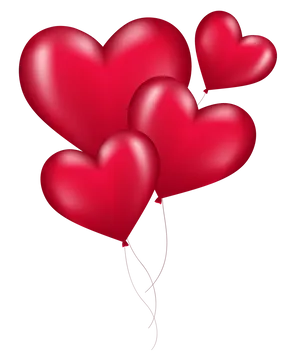 Red Heart Shaped Balloons