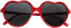 Red Heart Shaped Sunglasses