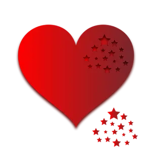 Red Heart Stars Graphic