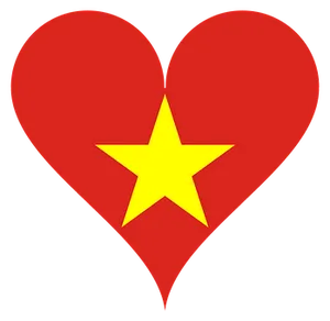 Red Heart Yellow Star