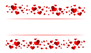 Red Hearts Banner Design