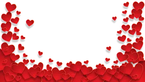 Red Hearts Black Background