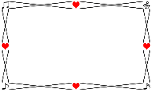Red Hearts Black Background PNG image
