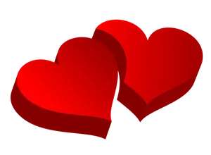 Red Hearts Black Background
