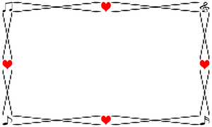 Red Hearts Black Background