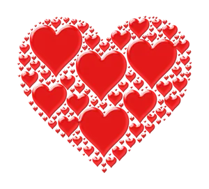 Red Hearts Collage