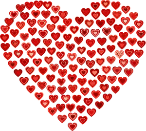 Red Hearts Collage