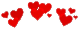 Red Hearts Filter Overlay PNG image