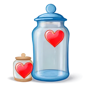 Red Hearts In Jar Png Vri40 PNG image