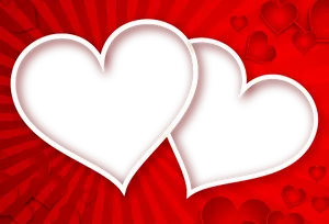 Red Hearts Love Background