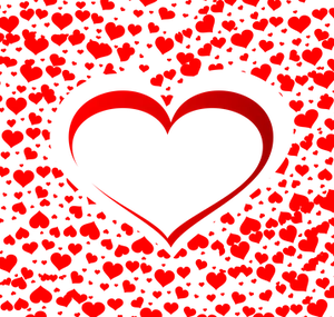 Red Hearts Pattern Background