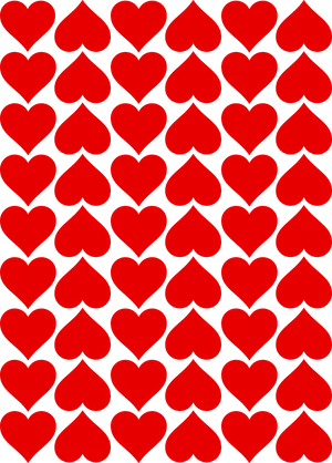 Red Hearts Pattern Background