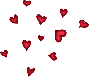 Red Hearts Transparent Background PNG image