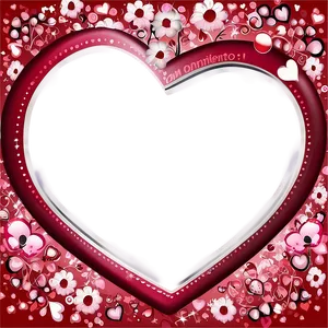 Red Hearts Valentines Frame Png 76 PNG image