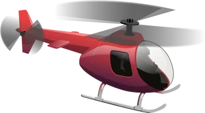 Red Helicopter Illustration PNG image
