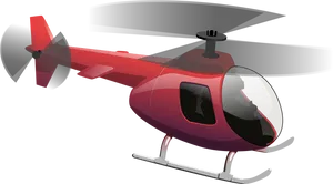 Red Helicopter Illustration PNG image