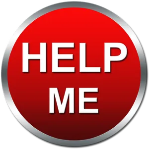 Red Help Me Button PNG image