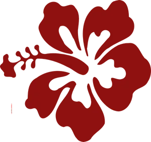 Red Hibiscus Silhouette