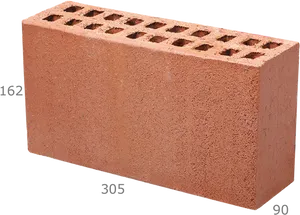 Red Hollow Brick Dimensions