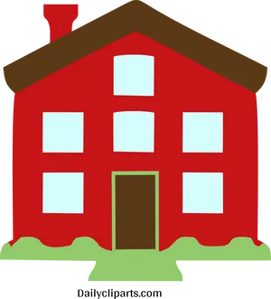 Red Home Icon Graphic PNG image