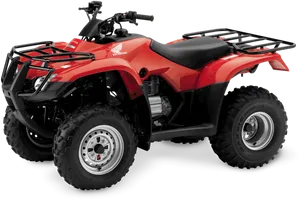 Red Honda A T V Profile View PNG