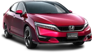 Red Honda Clarity Fuel Cell Vehicle PNG image