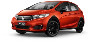 Red Honda Jazz Side View