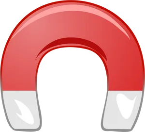 Red Horseshoe Magnet Illustration PNG image